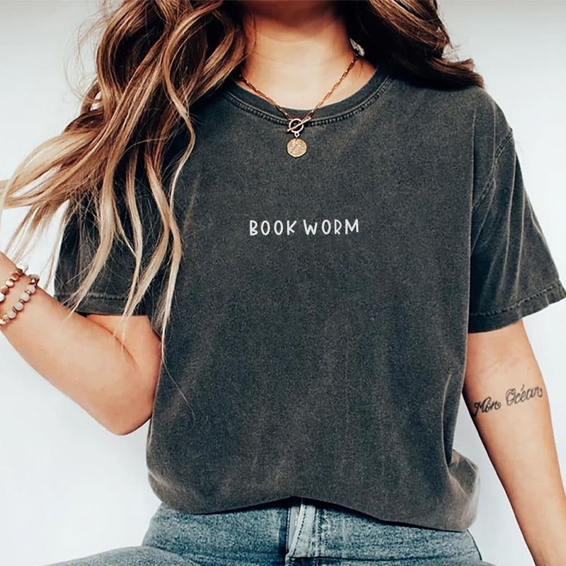Bookworm Shirt Bookish Book Nerd Printed Shirt Librarian Shirt Book Lovers Book Club Comfy Fabric Tops Womenswear Cotton Fabric Relaxed Fit Chic T-Shirts, Hoodie, Sweatshirt - T-Shirt, Sweatshirt, Hoodie