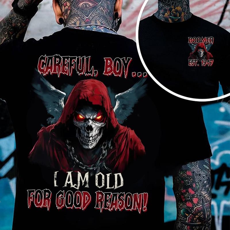 Boomer Custom Year Badass Generation Too Old Fight Shirt 100% Cotton Top Comfort Womenswear Custom Year Birth Shirtstyle{N002}2 T-Shirts, Hoodie, Sweatshirt - T-Shirt, Sweatshirt, Hoodie