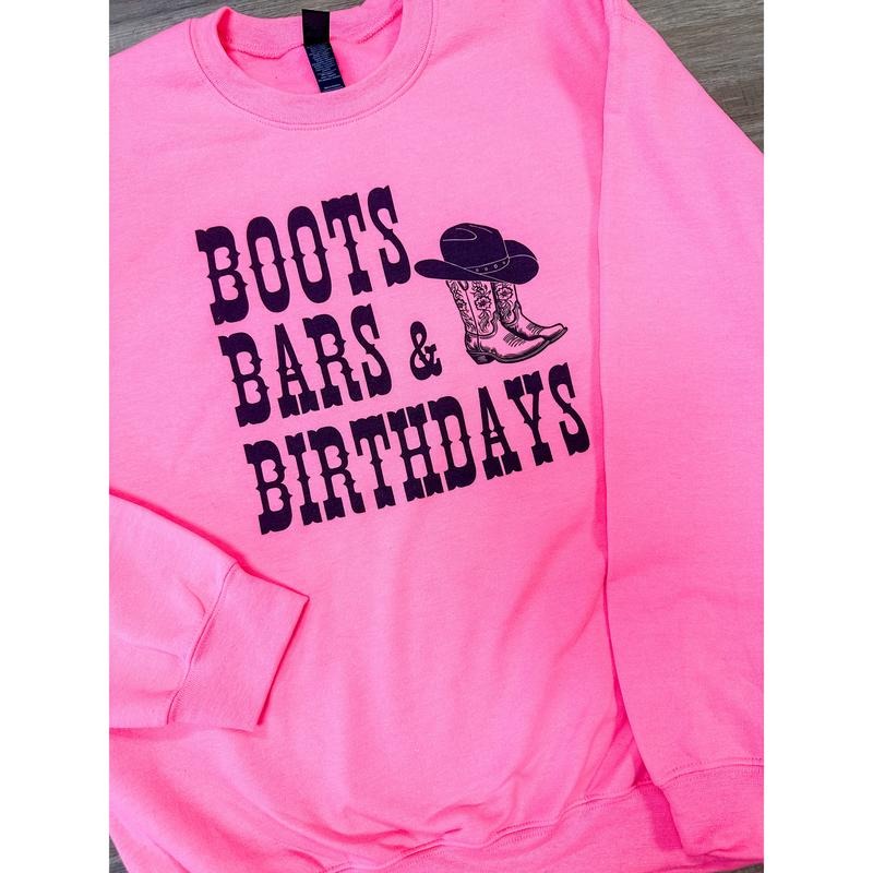 Boots Bars & Birthdays T-Shirts, Hoodie, Sweatshirt - T-Shirt, Sweatshirt, Hoodie