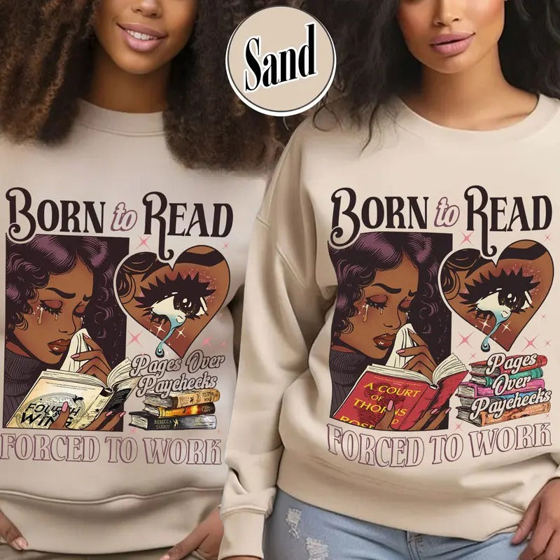 Born Read Bookish Black Girl Reader Shirt Bookish Her Dark Romance Smut Shirt Booktok Sjm Book Shirt T-Shirts, Hoodie, Sweatshirt - T-Shirt, Sweatshirt, Hoodie
