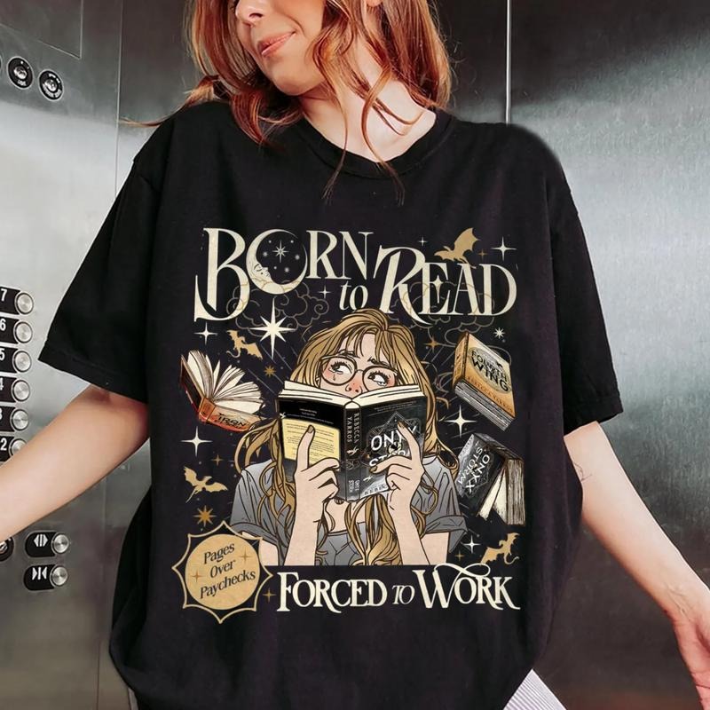 Born Read Forced Work Empyrean Shirt Onyx Storm Fourth Wing Book Dragon Rider Shirt Bookish T-Shirts, Hoodie, Sweatshirt - T-Shirt, Sweatshirt, Hoodie