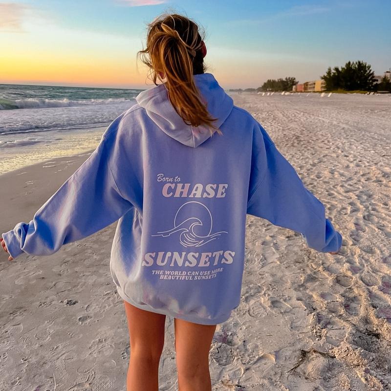 Born Chase Sunsets Polyester Womenswear Tops T-Shirts, Hoodie, Sweatshirt - T-Shirt, Sweatshirt, Hoodie