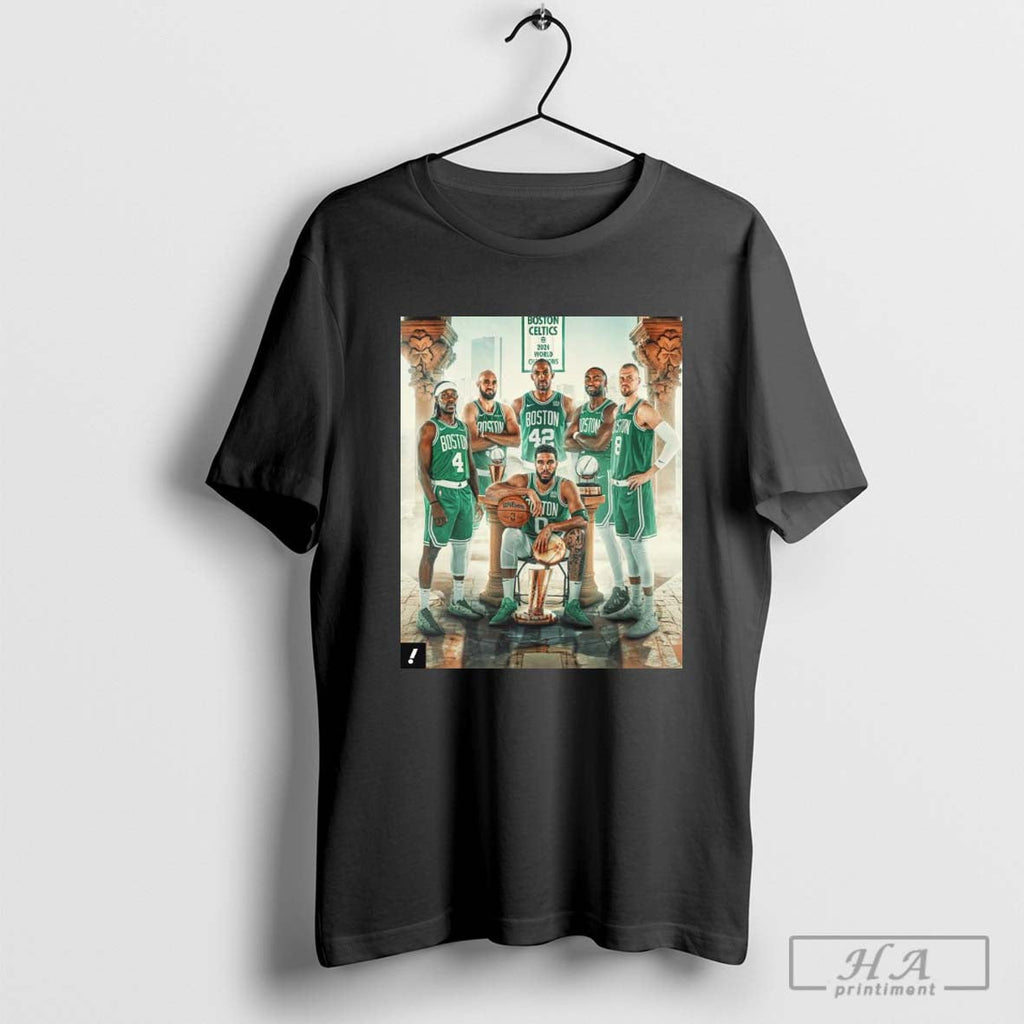 Boston Celtics Title Defense World Champions Nba 2024 25 Unisex T-shirt, Sweatshirt, Hoodie, Long Sleeve Tee - T-Shirt, Sweatshirt, Hoodie