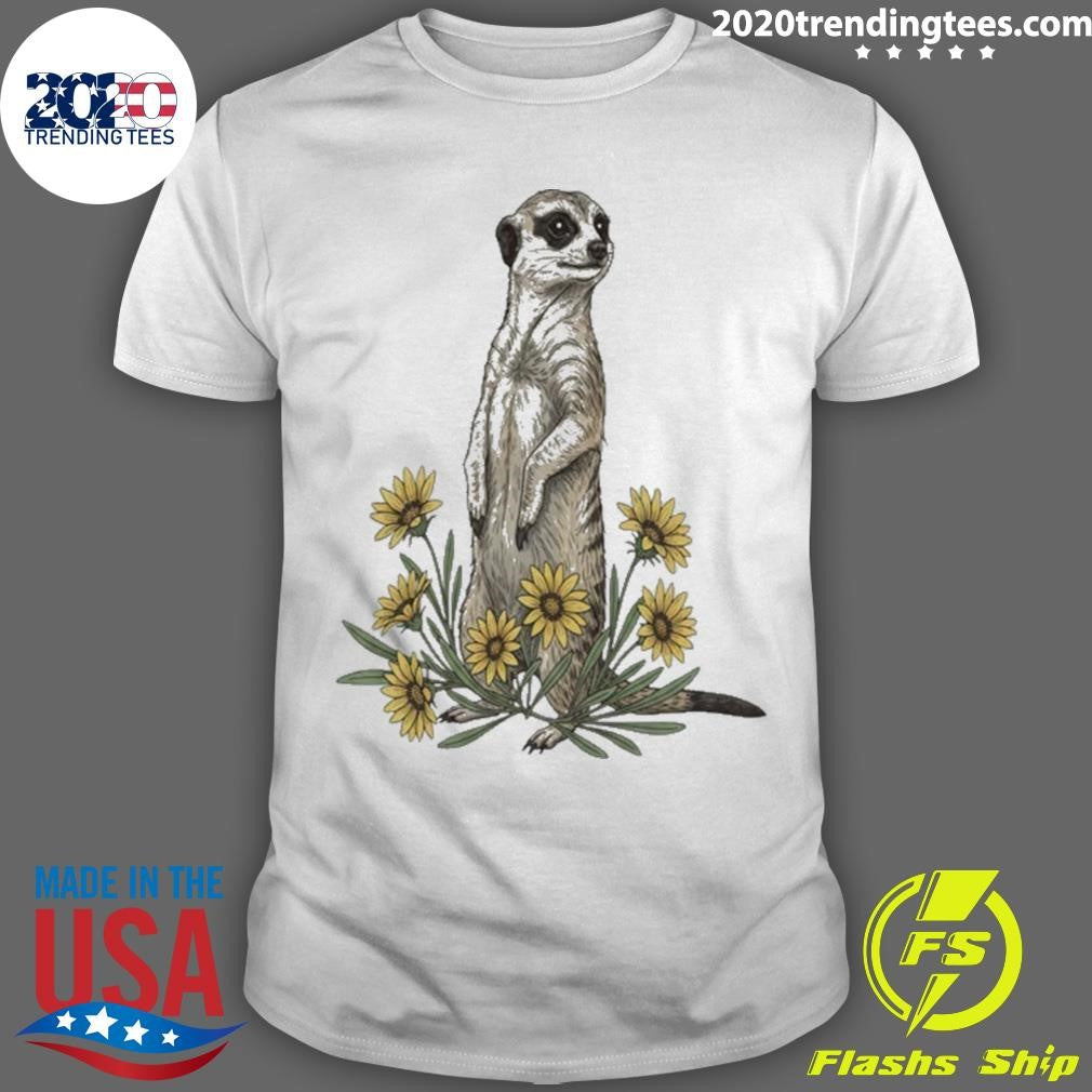 Botanical Meerkat And Daisy Nature Shirt Unisex T-shirt, Sweatshirt, Hoodie, Long Sleeve Tee - T-Shirt, Sweatshirt, Hoodie