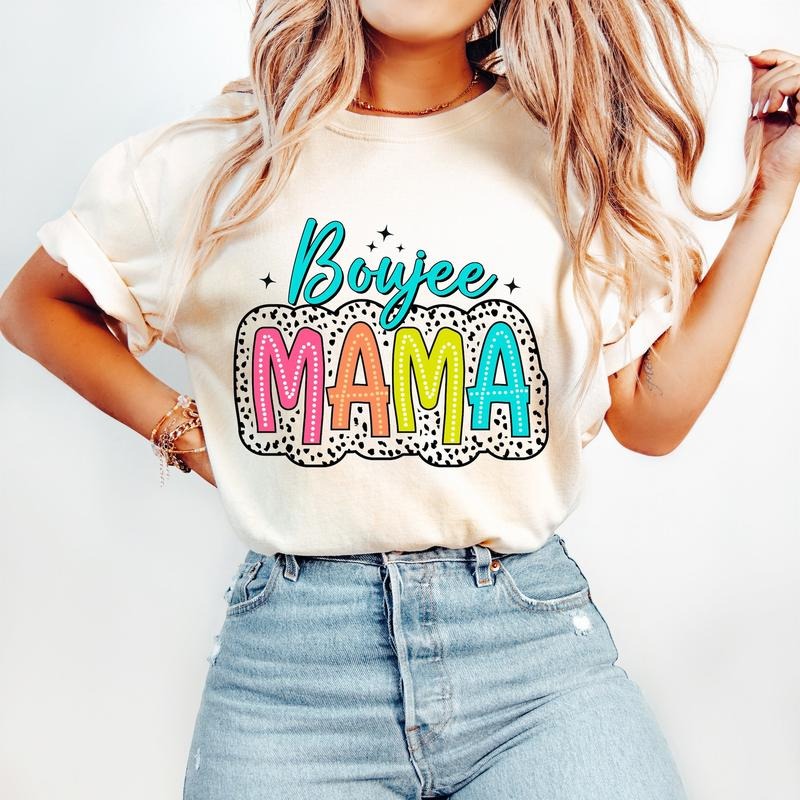 Boujee Mama Dalmatian Dots Bright Doodle Mom Mama Shirt T-Shirts, Hoodie, Sweatshirt - T-Shirt, Sweatshirt, Hoodie