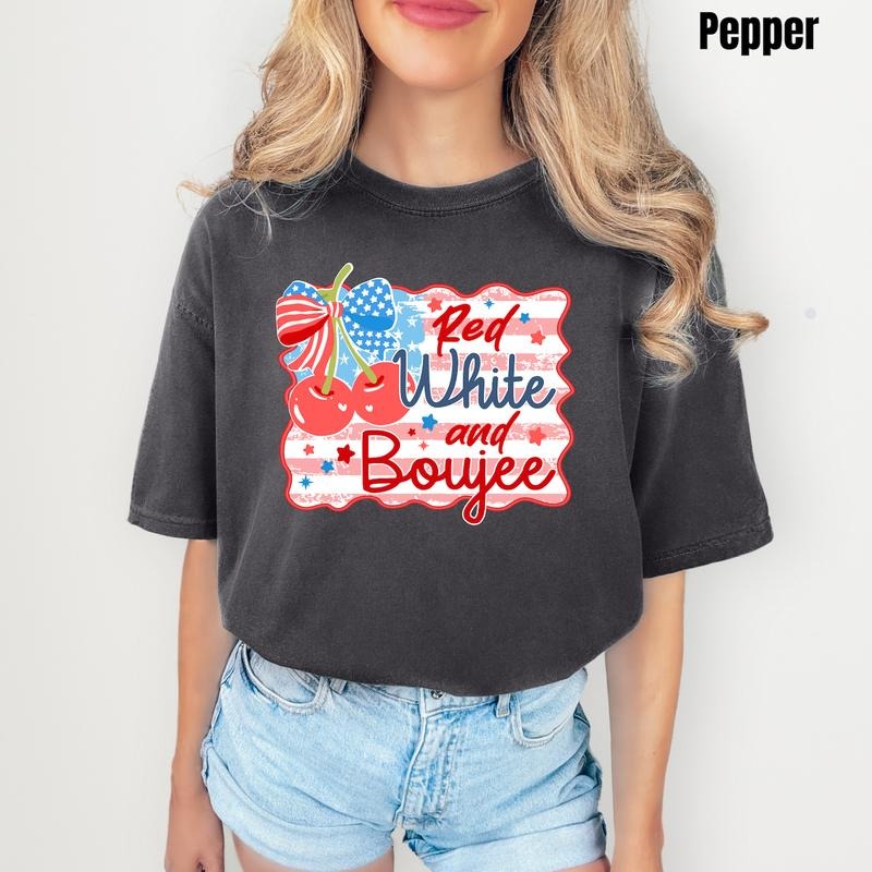 Boujee USA Cherries Comfort Colors 'NLB' Top Womenswear T-Shirts, Hoodie, Sweatshirt - T-Shirt, Sweatshirt, Hoodie
