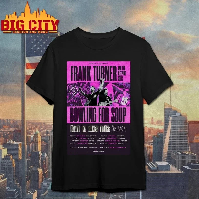 Bowling For Soup Bowl My Bones Tour Australia 2026 Poster shirt Unisex T-shirt, Sweatshirt, Hoodie, Long Sleeve Tee - T-Shirt, Sweatshirt, Hoodie