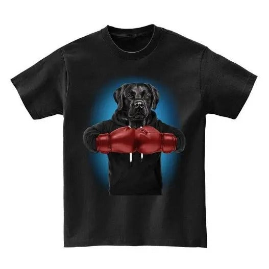 Boxing Black Labrador Dog Martial Arts Warrior Short Sleeve Made USA T-Shirts, Hoodie, Sweatshirt - T-Shirt, Sweatshirt, Hoodie