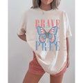 Brave Free Butterfly Ivory Comfort Colors 4th July T-Shirts, Hoodie, Sweatshirt - T-Shirt, Sweatshirt, Hoodie