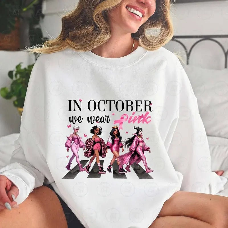 Breast Cancer Survivor Shirt October We Pink Pink Movie Breast Cancer Month Halloween Shirt T-Shirts, Hoodie, Sweatshirt - T-Shirt, Sweatshirt, Hoodie