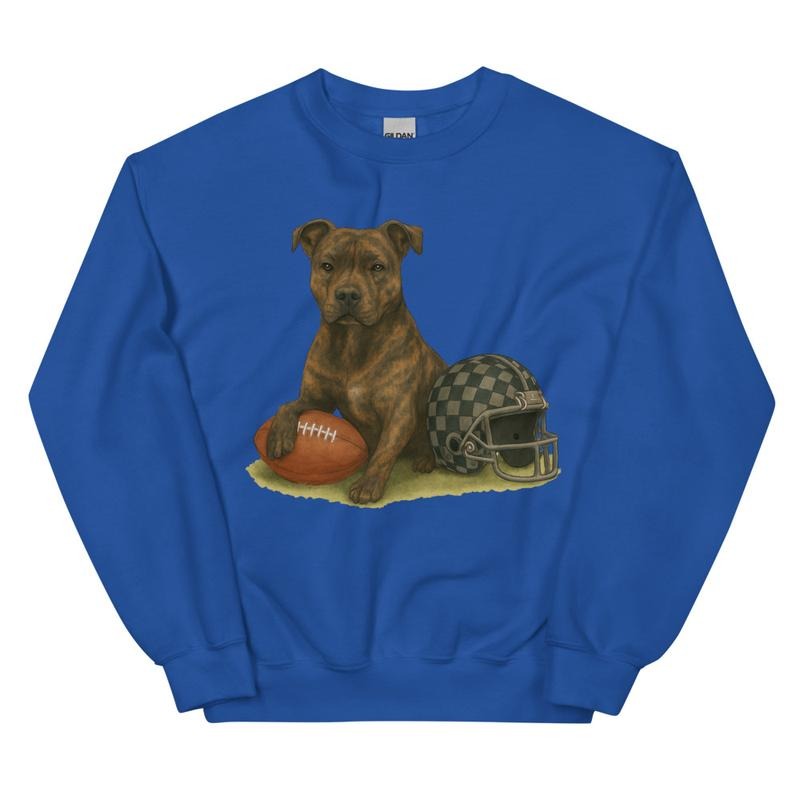 Brindle Pitbull Football Relaxed Fit Printed USA Womenswear Casual Comfort Cotton Top Athletic Boho Chic T-Shirts, Hoodie, Sweatshirt - T-Shirt, Sweatshirt, Hoodie