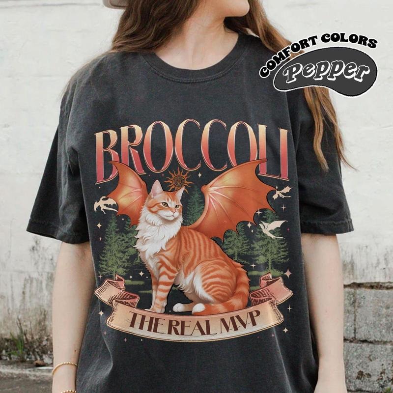 Broccoli Real Mvp Shirt Onyx Storm Fourth Wing Quest Squad Broccoli CatShirt T-Shirts, Hoodie, Sweatshirt - T-Shirt, Sweatshirt, Hoodie