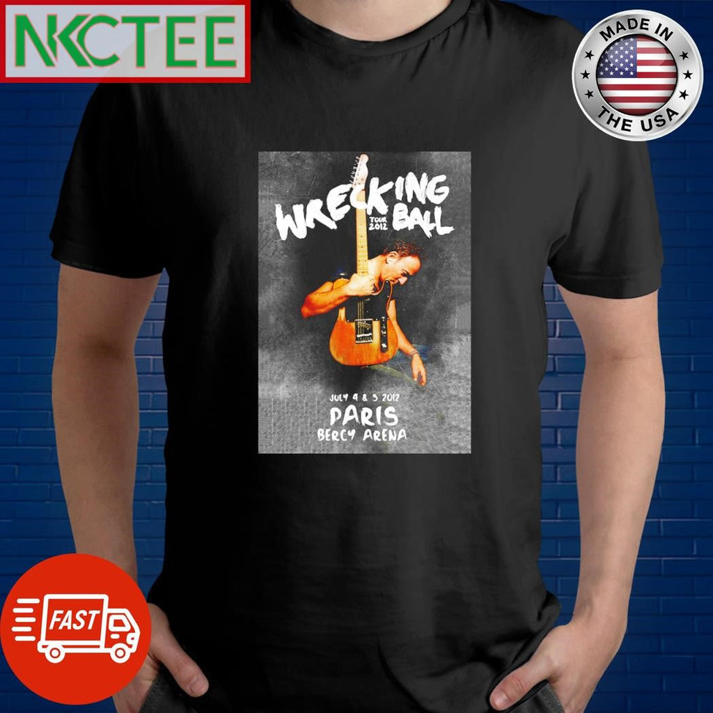 Bruce Springsteen E Street Band 2012 Wrecking Ball World Tour Paris Bercy Arena shirt Unisex T-shirt, Sweatshirt, Hoodie, Long Sleeve Tee - T-Shirt, Sweatshirt, Hoodie