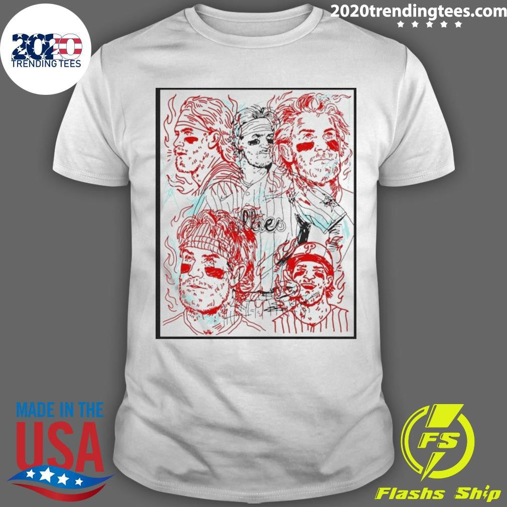 Bryce Harper Philadelphia Phillies Player Sketches Shirt Unisex T-shirt, Sweatshirt, Hoodie, Long Sleeve Tee - T-Shirt, Sweatshirt, Hoodie