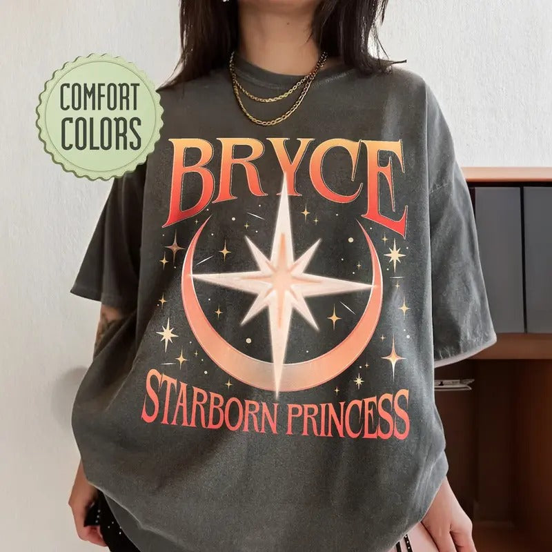 Bryce Quinlan Starborn Princess Light Up Crescent City Shirt Lunathion Shirt SJM Bookish Throne Glass Womenswear Acotar Sjm Book Club Shirt Fireheart Shirt T-Shirts, Hoodie, Sweatshirt - T-Shirt, Sweatshirt, Hoodie