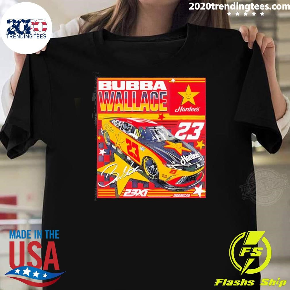 Bubba Wallace 23XI Racing #23 Hardees Signature Shirt Unisex T-shirt, Sweatshirt, Hoodie, Long Sleeve Tee - T-Shirt, Sweatshirt, Hoodie