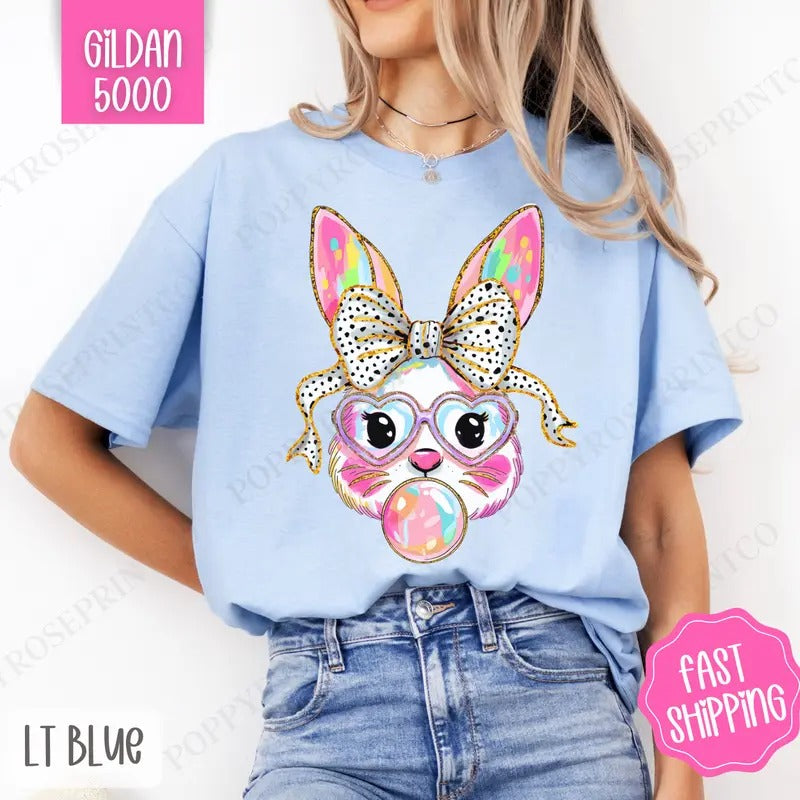 Bubble Bunny Shirt Gildan Cute Easter Bunny Plus Sizes Her T-Shirts, Hoodie, Sweatshirt - T-Shirt, Sweatshirt, Hoodie