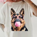 Bubblegum German Shepherd Shirt ~ Relaxed Fit Printed USA Womenswear Casual Comfort Cotton Top Athletic Boho Chic T-Shirts, Hoodie, Sweatshirt - T-Shirt, Sweatshirt, Hoodie