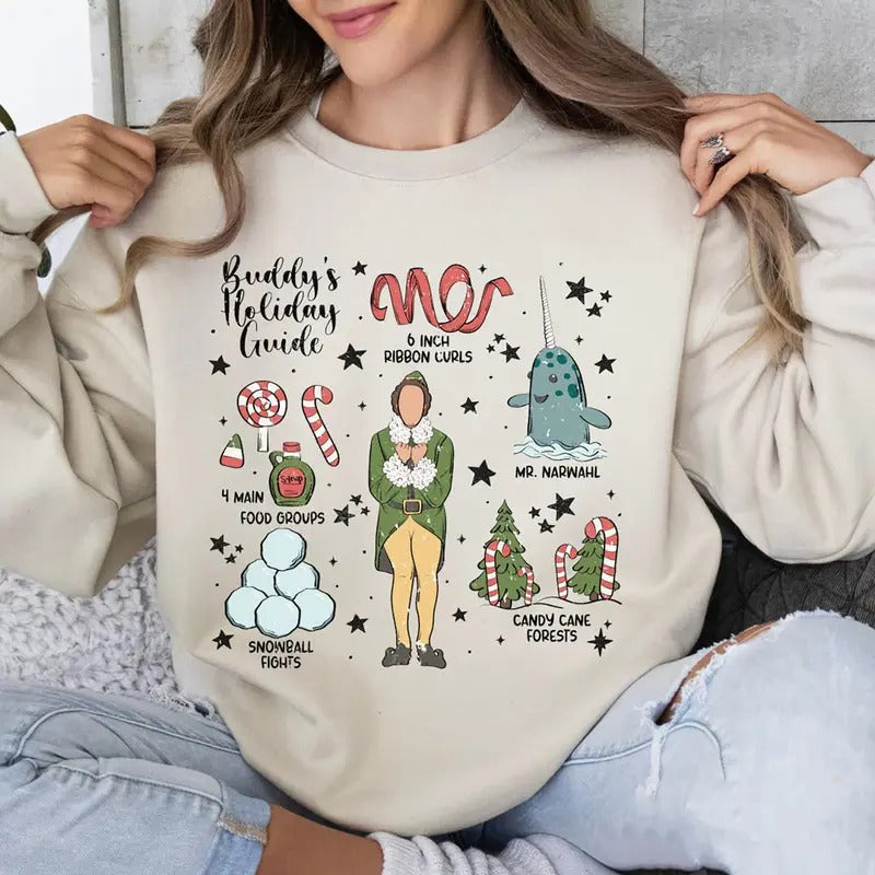 Buddy Elf Guide Elf Movie Funny Xmas Movie Shirt Funny Shirt T-Shirts, Hoodie, Sweatshirt - T-Shirt, Sweatshirt, Hoodie