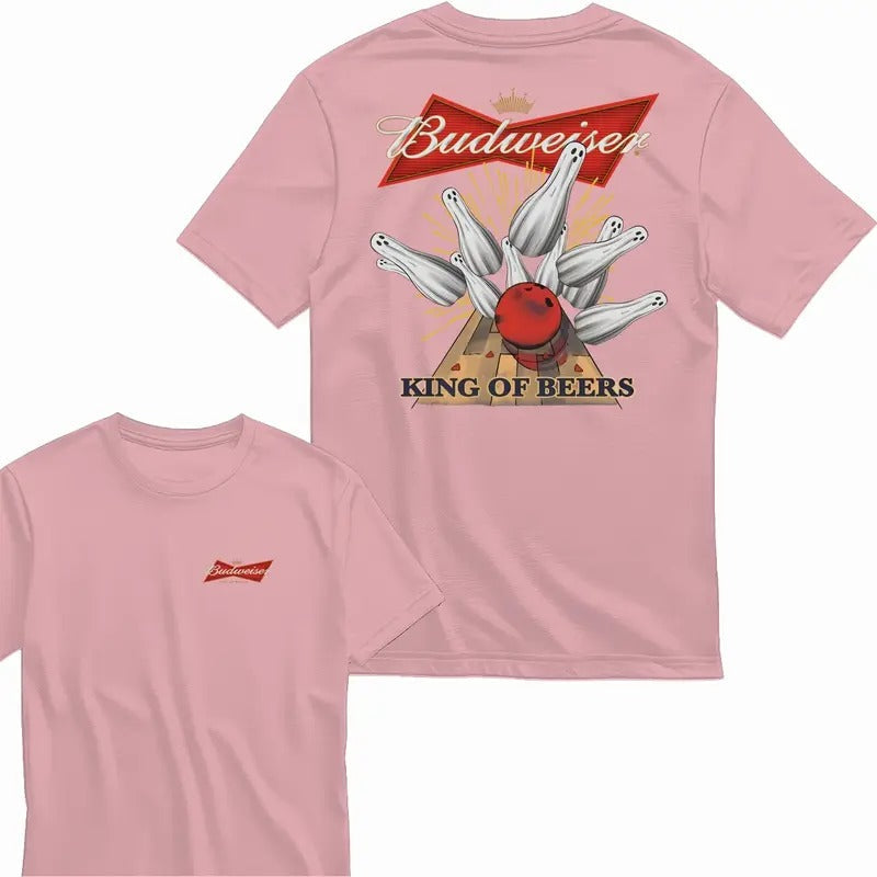 Budweiser Bowling Ghost Strike Beer Menswear Top Cotton 2 Side T-Shirts, Hoodie, Sweatshirt - T-Shirt, Sweatshirt, Hoodie