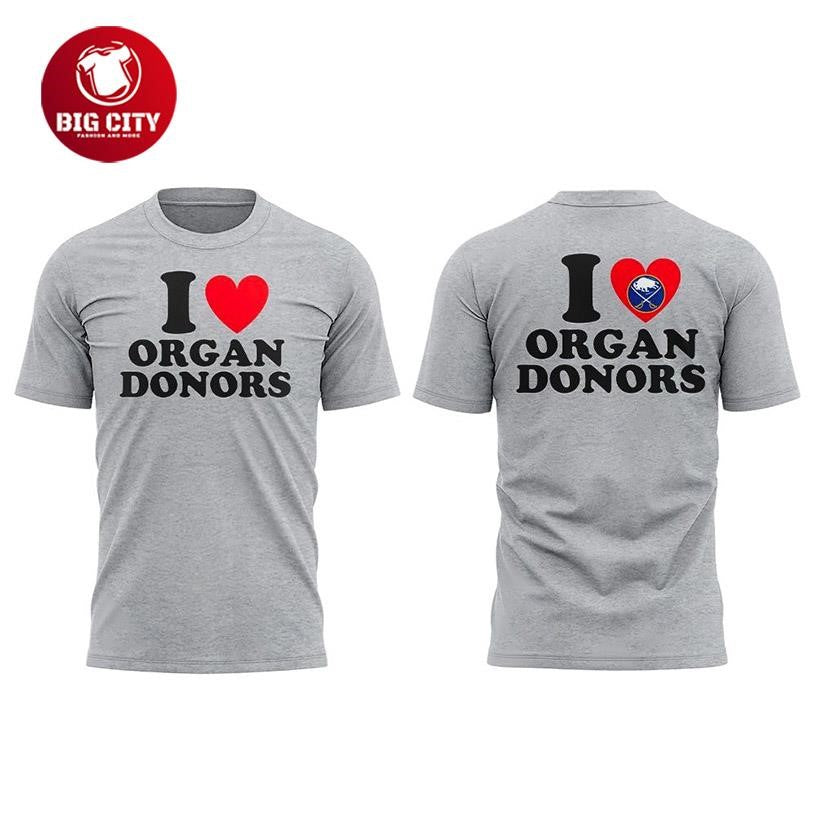 Buffalo Sabres Love Organ Donors Two Sided Shirt Unisex T-shirt, Sweatshirt, Hoodie, Long Sleeve Tee - T-Shirt, Sweatshirt, Hoodie