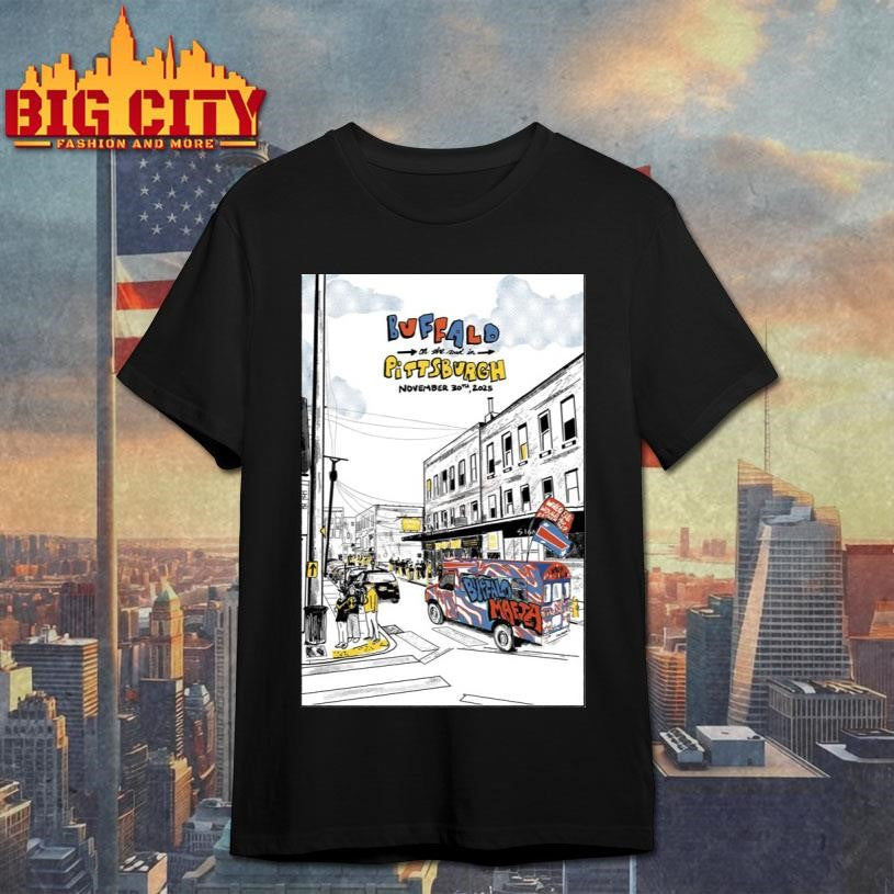 Buffalo x Steelers Merch Pittsburgh PA Nov 30 2025 Poster Unisex T-shirt, Sweatshirt, Hoodie, Long Sleeve Tee - T-Shirt, Sweatshirt, Hoodie