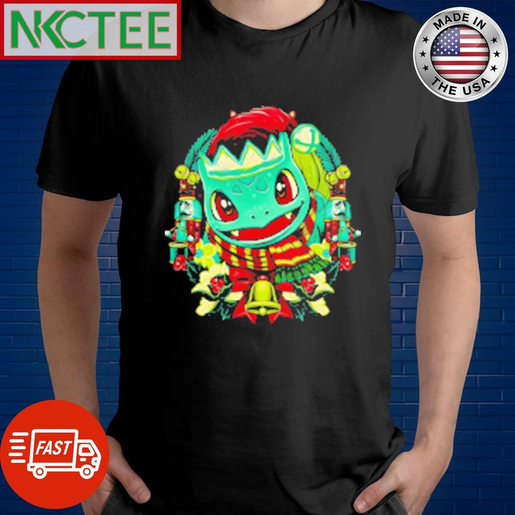 Bulbasaur Christmas Amphibian cartoon graphic T-Shirt Unisex T-shirt, Sweatshirt, Hoodie, Long Sleeve Tee - T-Shirt, Sweatshirt, Hoodie