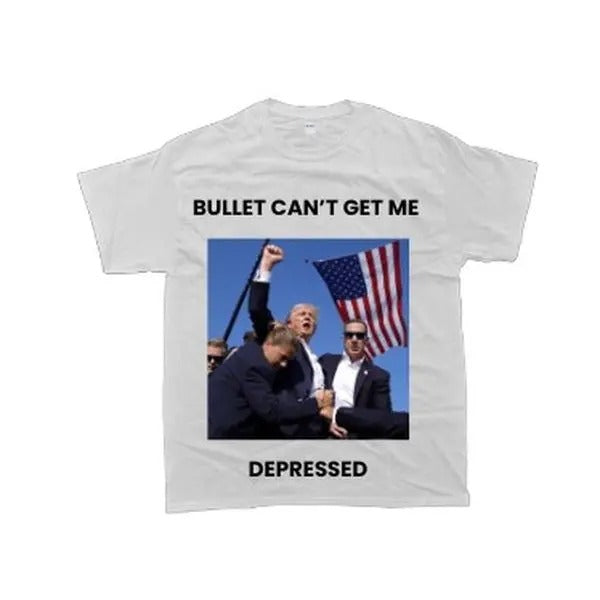 Bullet Can'T Get Me Depressed 100% Cotton Menswear T-Shirts, Hoodie, Sweatshirt - T-Shirt, Sweatshirt, Hoodie