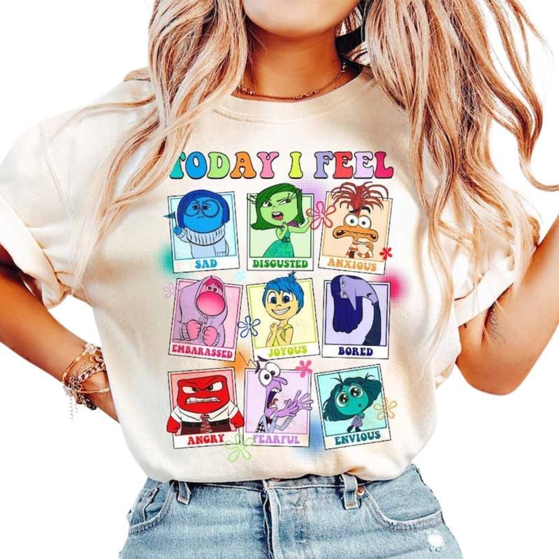 Bundle Inside Out Emotions Characters Shirt Today I Feel All Feels Shirt Top Casual Basic Cotton Womenswear Menswear Top Shirt Her Him T-Shirts, Hoodie, Sweatshirt - T-Shirt, Sweatshirt, Hoodie