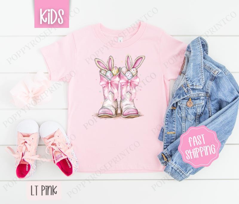 Bunny Boots Shirt Easter Children'S Cute Gildan T-Shirts, Hoodie, Sweatshirt - T-Shirt, Sweatshirt, Hoodie