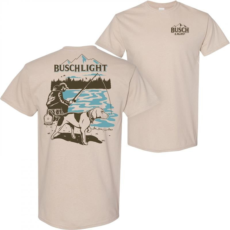 Busch Light Fishing Friends Tan Front Back Print T-Shirts, Hoodie, Sweatshirt - T-Shirt, Sweatshirt, Hoodie