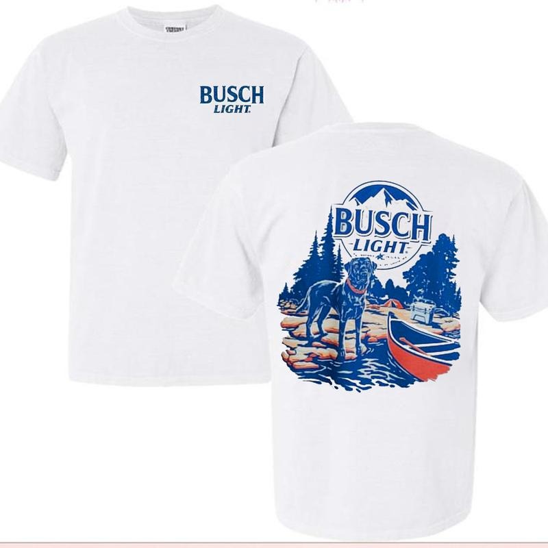 Busch Light Dog Camping Graphics Retro Busch Light Outdoor Sight Cotton Fit Dad Mom T-Shirts, Hoodie, Sweatshirt - T-Shirt, Sweatshirt, Hoodie