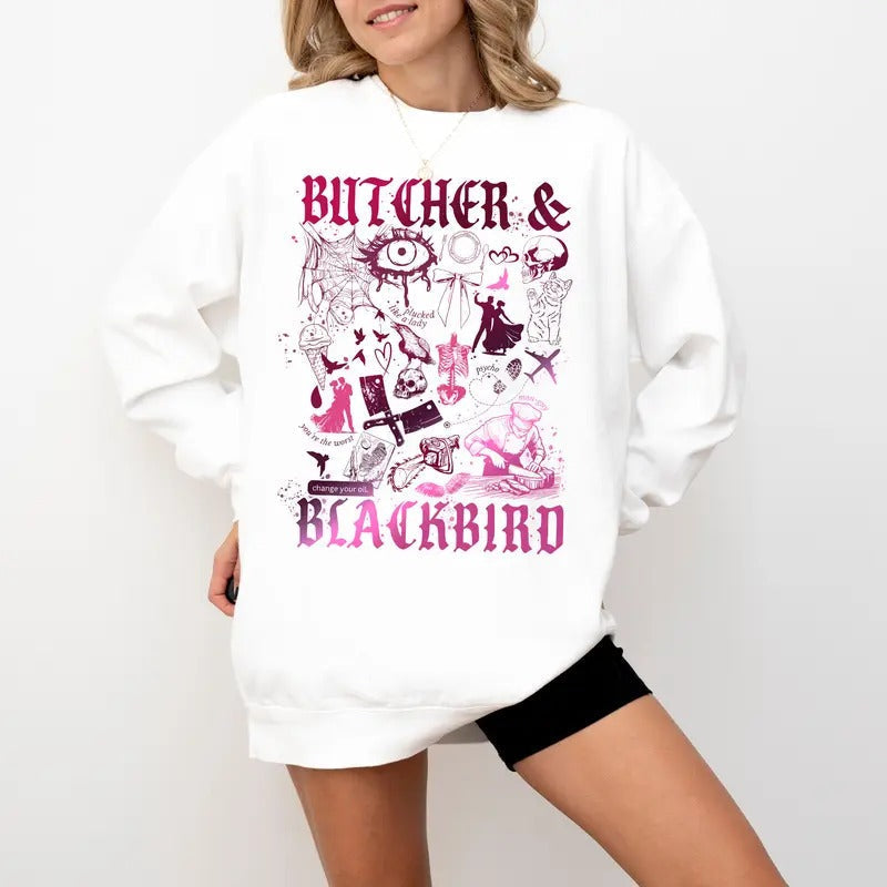 Butcher Blackbird Butcher Blackbird Shirt Book Lover Dark Romance Social Club Bookish Shirt Dark Romance Smut T-Shirts, Hoodie, Sweatshirt - T-Shirt, Sweatshirt, Hoodie