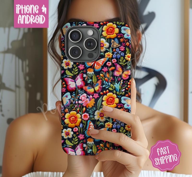 Butterfly Floral Phone Case Mag Safe Compatible Magnetic Tough Cases T-Shirts, Hoodie, Sweatshirt - T-Shirt, Sweatshirt, Hoodie