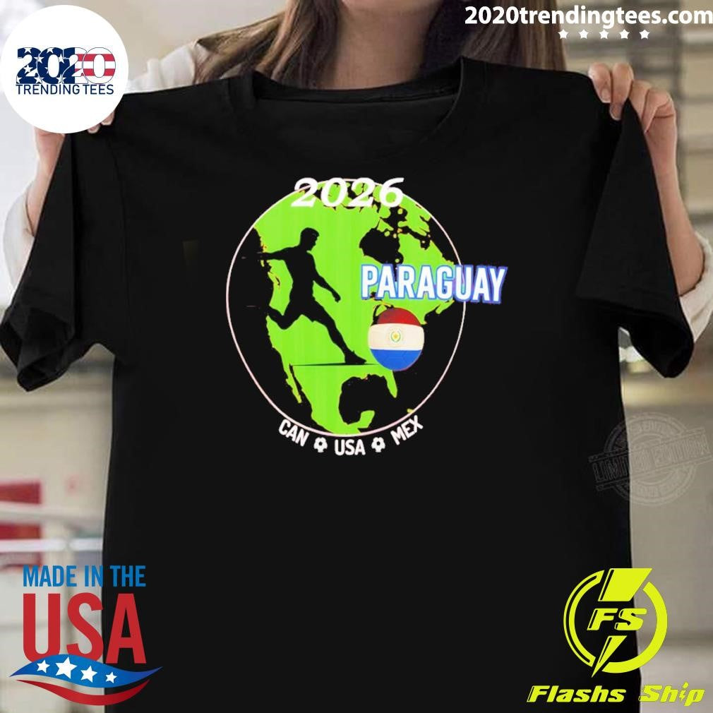 CAN USA MEX World Cup 2026 Paraguay Football Shirt Unisex T-shirt, Sweatshirt, Hoodie, Long Sleeve Tee - T-Shirt, Sweatshirt, Hoodie