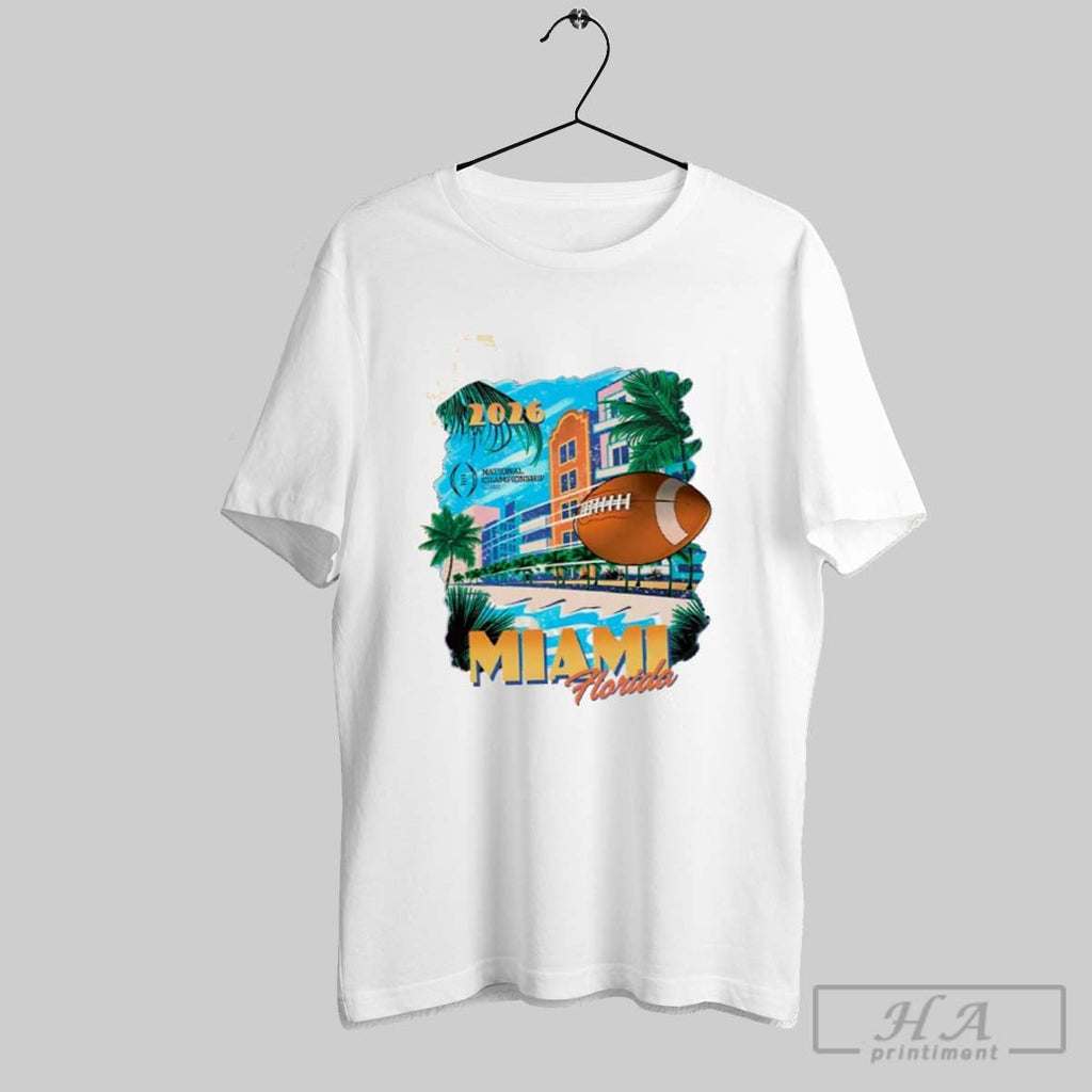 Cfp National Championship Game 2026 Miami Beach Views Unisex T-shirt, Sweatshirt, Hoodie, Long Sleeve Tee - T-Shirt, Sweatshirt, Hoodie