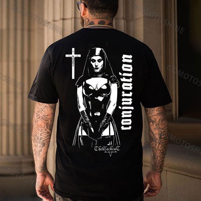 CONJURATION Nun Print T-Shirts, Hoodie, Sweatshirt - T-Shirt, Sweatshirt, Hoodie