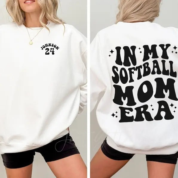CUSTOM My Softball Mom Era Softball Mom Shirt Retro Game Day Shirt Team Mom My Era Shirt Softball T-Shirts, Hoodie, Sweatshirt - T-Shirt, Sweatshirt, Hoodie