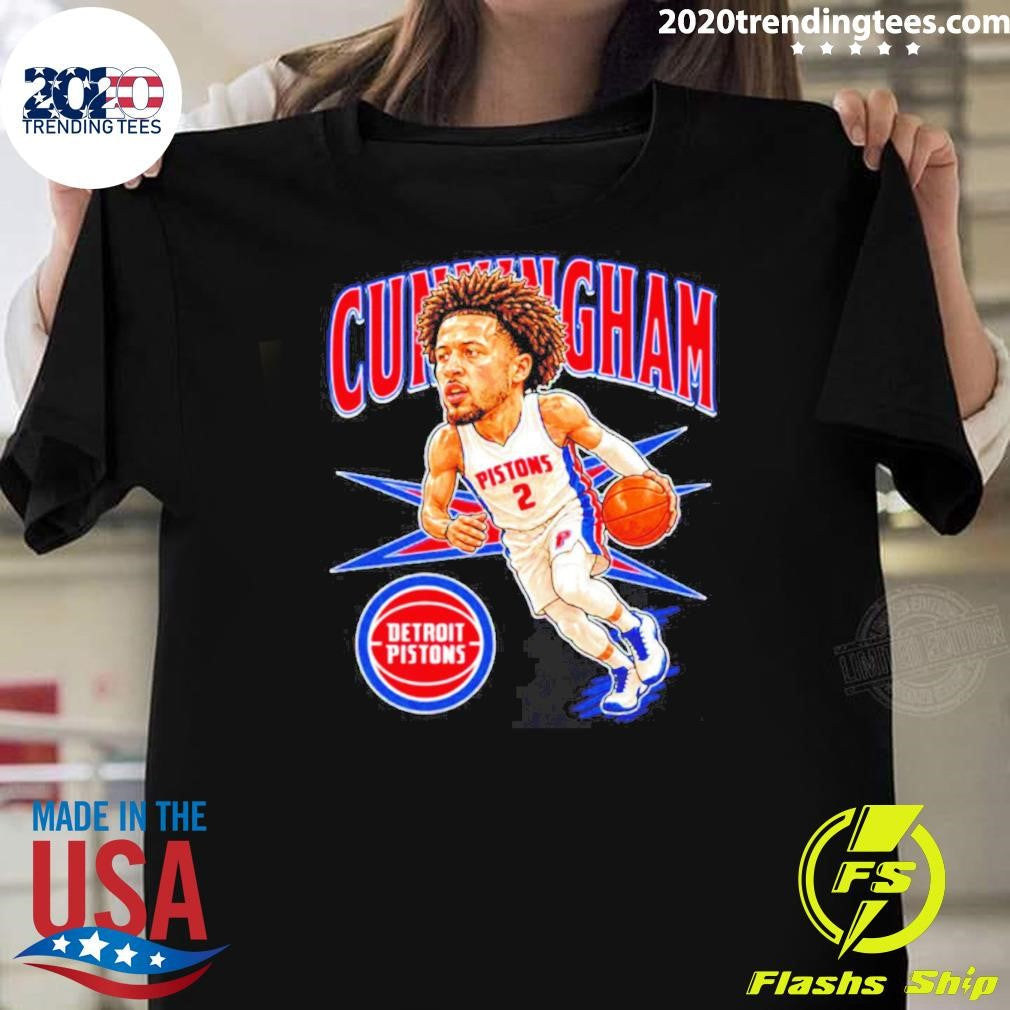 Cade Cunningham Detroit Pistons Big Head Shirt Unisex T-shirt, Sweatshirt, Hoodie, Long Sleeve Tee - T-Shirt, Sweatshirt, Hoodie