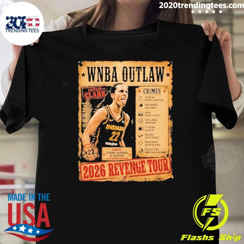 Caitlin Clark Outlaw 2026 Revenge Tour Shirt Unisex T-shirt, Sweatshirt, Hoodie, Long Sleeve Tee - T-Shirt, Sweatshirt, Hoodie