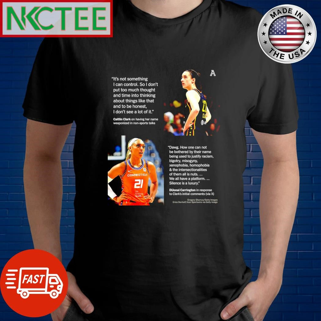 Caitlin Clark just destroyed Dijonai Carrington and the #2 Seed Connecticut Sun shirt Unisex T-shirt, Sweatshirt, Hoodie, Long Sleeve Tee - T-Shirt, Sweatshirt, Hoodie