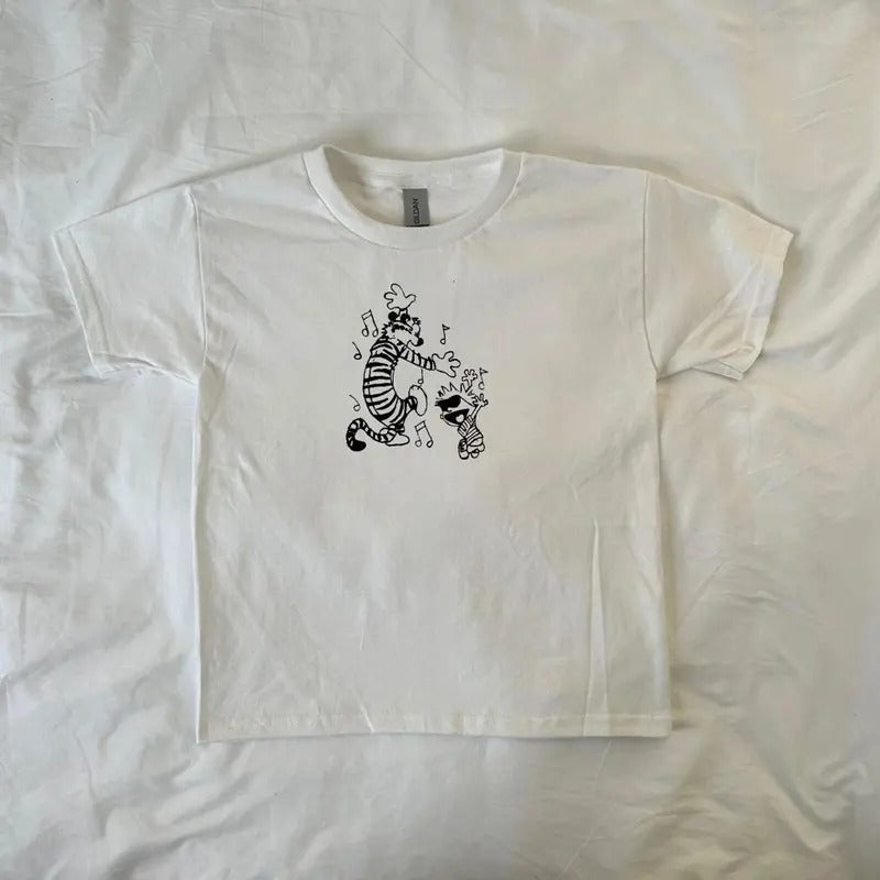 Calvin Hobbes Baby Vintage Cartoon Streetwear Pinterest Retro Comic Duo 90s T-Shirts, Hoodie, Sweatshirt - T-Shirt, Sweatshirt, Hoodie
