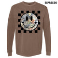 Camo Checker Happy Face Long Sleeve Comfort Colors 'NLB' T-Shirts, Hoodie, Sweatshirt - T-Shirt, Sweatshirt, Hoodie