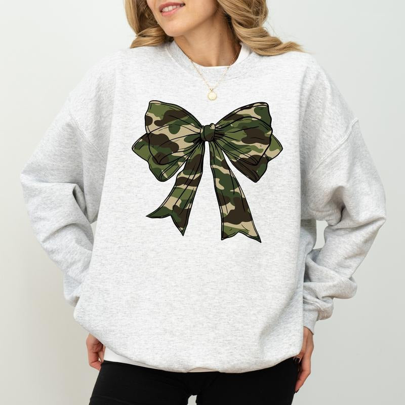 Camo Coquette Bow Hunting Camouflage Bow Hunter'S Wife Duck Hunt Tops Cotton Fabric Womenswear T-Shirts, Hoodie, Sweatshirt - T-Shirt, Sweatshirt, Hoodie
