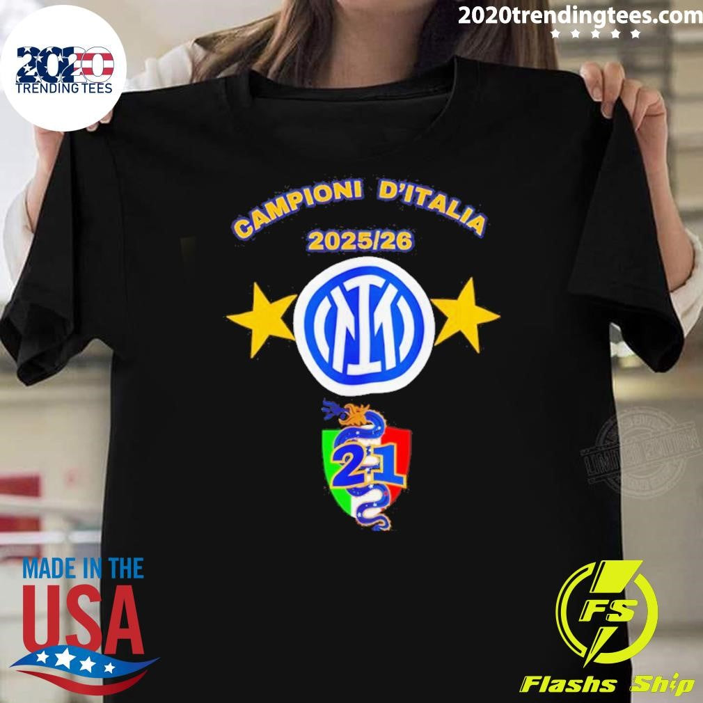 Campioni Ditalia Inter Milan Serie A Champions 2025 26 Nerazzurri Logo Shirt Unisex T-shirt, Sweatshirt, Hoodie, Long Sleeve Tee - T-Shirt, Sweatshirt, Hoodie