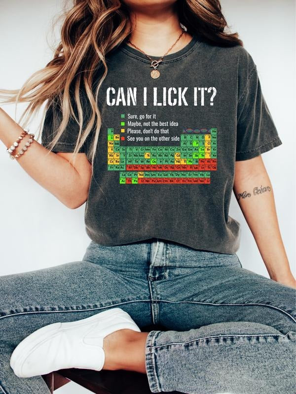 Can I Lick Periodic Table Shirt Funny Chemistry Shirts Elements Table Shirt Science Chemistry Lab Funny Chemistry T-Shirts, Hoodie, Sweatshirt - T-Shirt, Sweatshirt, Hoodie