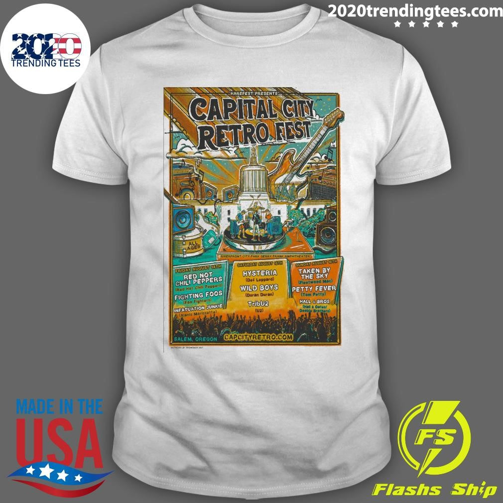 Capital City Retro Fest August 14 2026 Shirt Unisex T-shirt, Sweatshirt, Hoodie, Long Sleeve Tee - T-Shirt, Sweatshirt, Hoodie