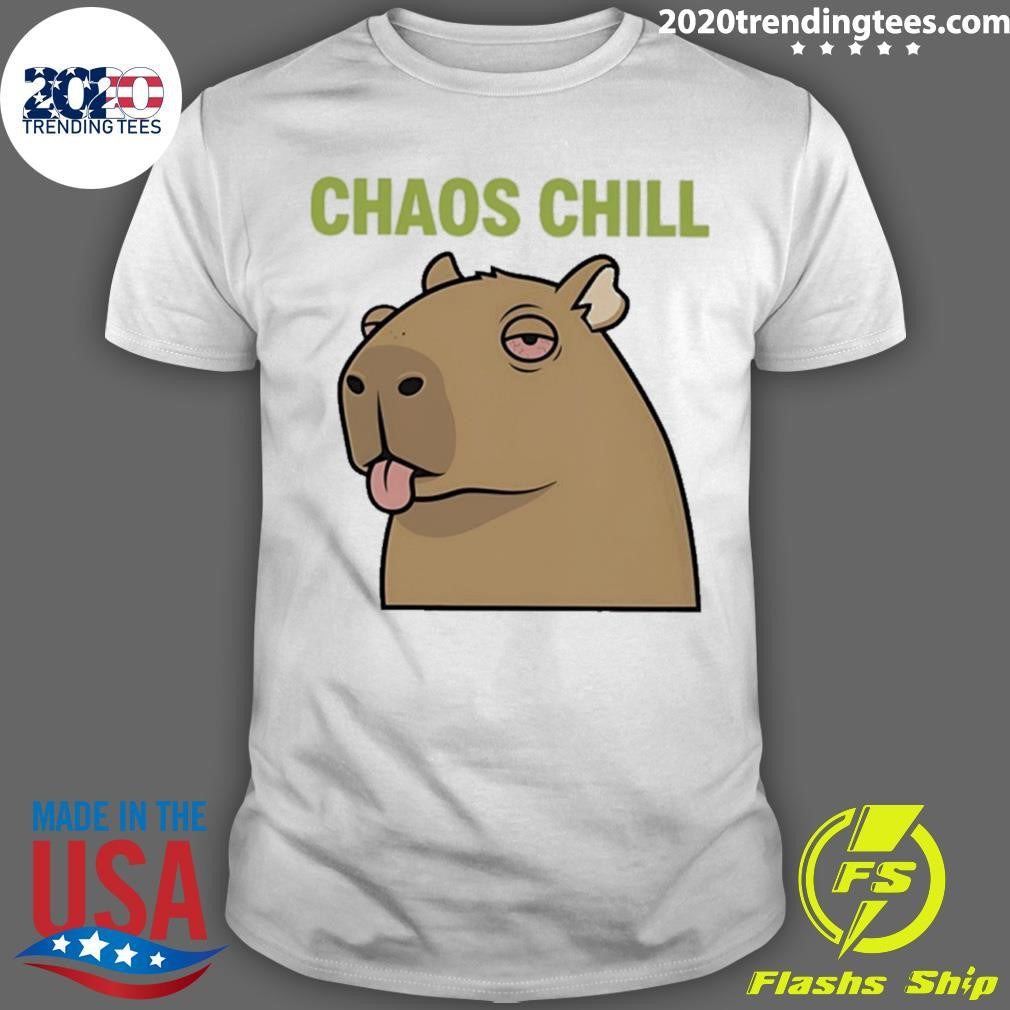 Capybara Chaos Chill Meme Shirt Unisex T-shirt, Sweatshirt, Hoodie, Long Sleeve Tee - T-Shirt, Sweatshirt, Hoodie