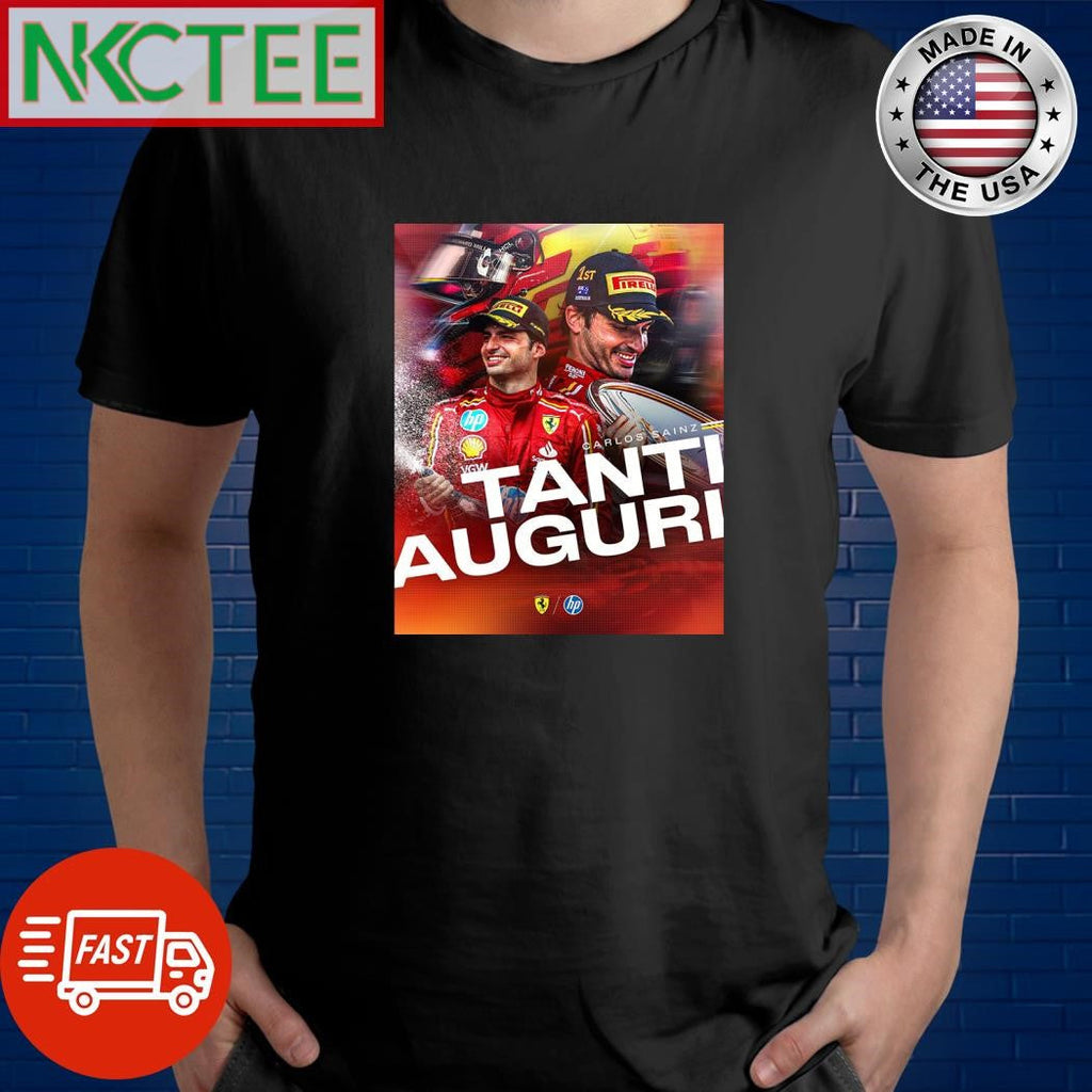 Carlos Saint birthday today Scuderia Ferrari HP shirt Unisex T-shirt, Sweatshirt, Hoodie, Long Sleeve Tee - T-Shirt, Sweatshirt, Hoodie