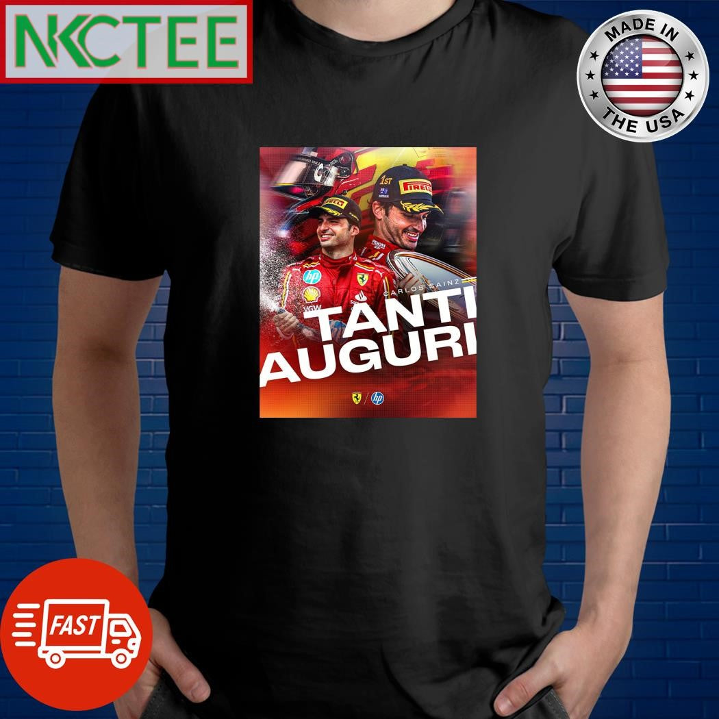 Carlos Saint birthday today Scuderia Ferrari HP shirt Unisex T-shirt, Sweatshirt, Hoodie, Long Sleeve Tee - T-Shirt, Sweatshirt, Hoodie